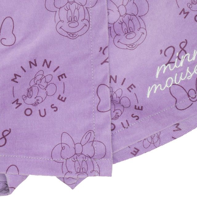 【ベビードール】ミニー コーデュロイ ショートパンツ 0042K / ベビーサイズ キッズ リンクコーデ おそろい ストレッチコーデュロイ キュロット ウエストゴム 楽ちん