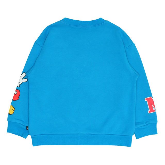 【ベビードール】ミッキー 親子お揃い カラフルロゴ トレーナー 0044K / ベビーサイズ キッズ ファミリーコーデ おそろい スウェット素材 長袖 トップス クルーネック セミワイド