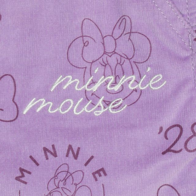 【ベビードール】ミニー コーデュロイ ジャンパースカート 0048K / ベビーサイズ キッズ リンクコーデ おそろい ジャンスカ ストレッチコーデュロイ 肩紐調整可 ポケットあり