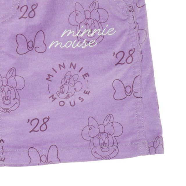 【ベビードール】ミニー コーデュロイ ジャンパースカート 0048K / ベビーサイズ キッズ リンクコーデ おそろい ジャンスカ ストレッチコーデュロイ 肩紐調整可 ポケットあり