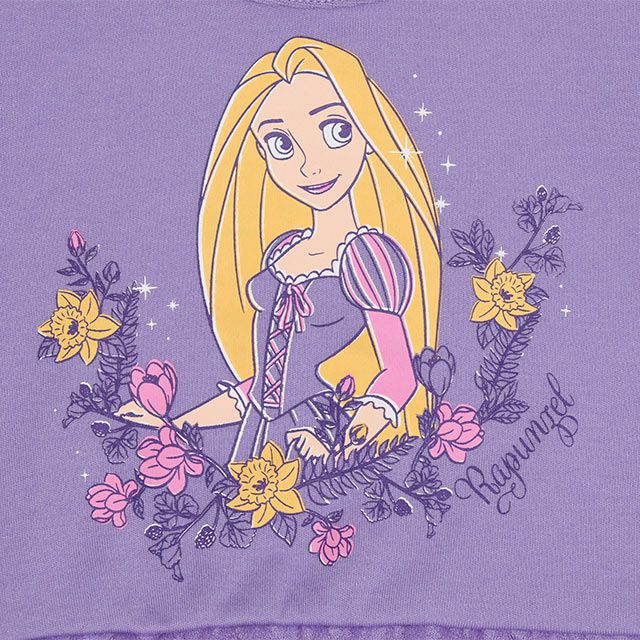 【ベビードール】ラプンツェル プリンセス / 豪華3点セット 0087K / キッズ ワンピ 長袖 スカート シュシュ ヘアアクセサリー バッグ 鞄 かばん ショルダーバッグ トータルコーデセット オーロラ ガーリー