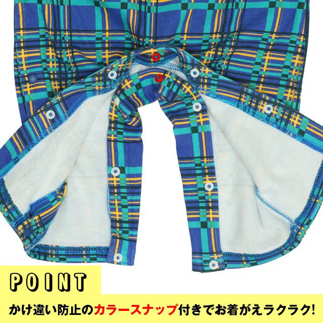 【ベビードール】ミッキー サテンロゴ ロンパース 0098B / ベビーサイズ ベビー服 ファミリーコーデ おそろい ドッキングデザイン スウェット素材 股下スナップボタン