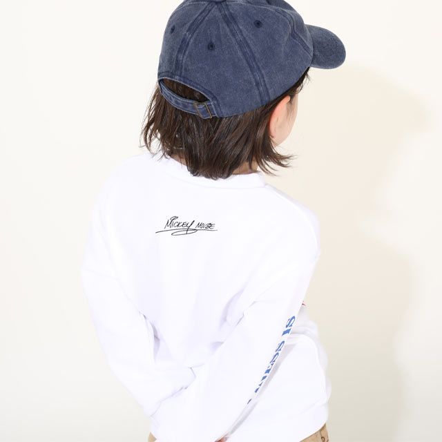 【ベビードール】ミッキー ドナルド 親子お揃い キャラクタートレーナー 0125K / ベビーサイズ キッズ プルオーバー スウェット素材 フード無し 長袖