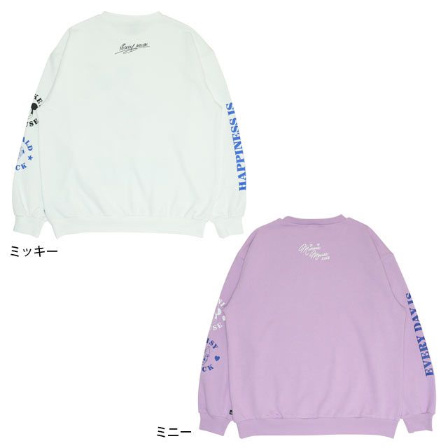 【ベビードール】ミッキー ドナルド 親子お揃い キャラクタートレーナー 0125A / ユニセックス 男女兼用 リンクコーデ ペアルック プルオーバー スウェット素材 長袖