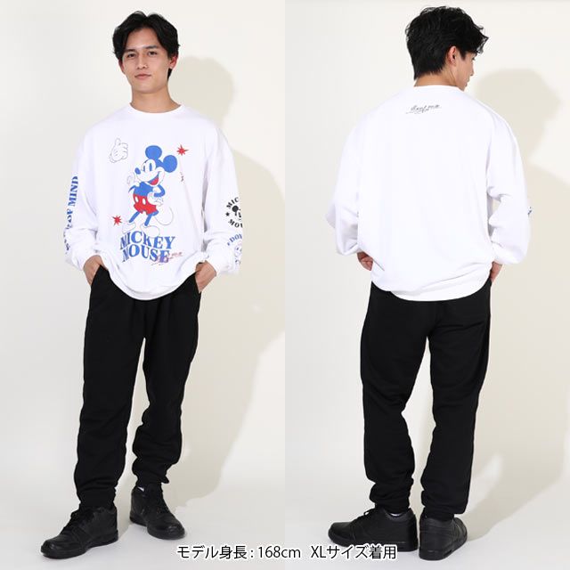 【ベビードール】ミッキー ドナルド 親子お揃い キャラクタートレーナー 0125A / ユニセックス 男女兼用 リンクコーデ ペアルック プルオーバー スウェット素材 長袖