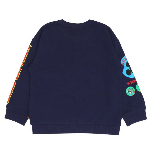 【ベビードール】ミッキー キャラクター集合トレーナー 0126K / ベビーサイズ キッズ プルオーバー スウェット素材 フード無し 長袖