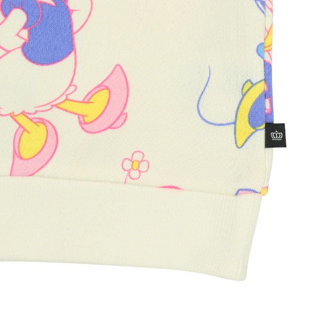 【ベビードール】ミニー デイジー 親子お揃い 総柄トレーナー 0127K / ベビーサイズ キッズ プルオーバー スウェット素材 フード無し 長袖