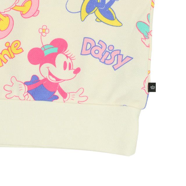 【ベビードール】ミッキー ドナルド 親子お揃い 総柄トレーナー 0127A / ユニセックス 男女兼用 リンクコーデ ペアルック プルオーバー スウェット素材 長袖