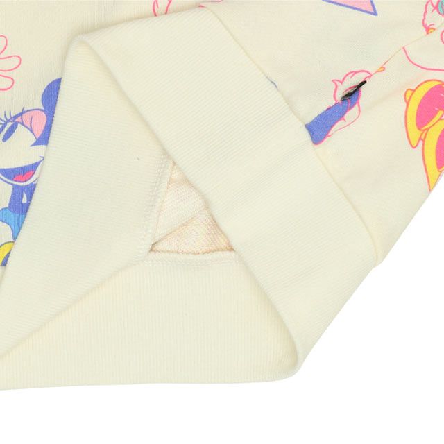 【ベビードール】ミニー デイジー 親子お揃い 総柄トレーナー 0127A / ユニセックス 男女兼用 リンクコーデ ペアルック プルオーバー スウェット素材 長袖