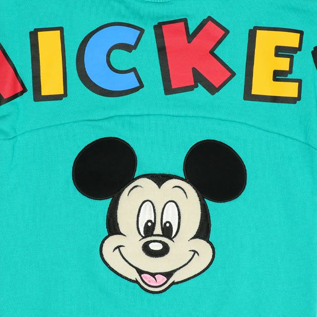 【ベビードール】ミッキー バックBIGロゴトレーナー 0128K / ベビーサイズ キッズ プルオーバー スウェット素材 フード無し 長袖