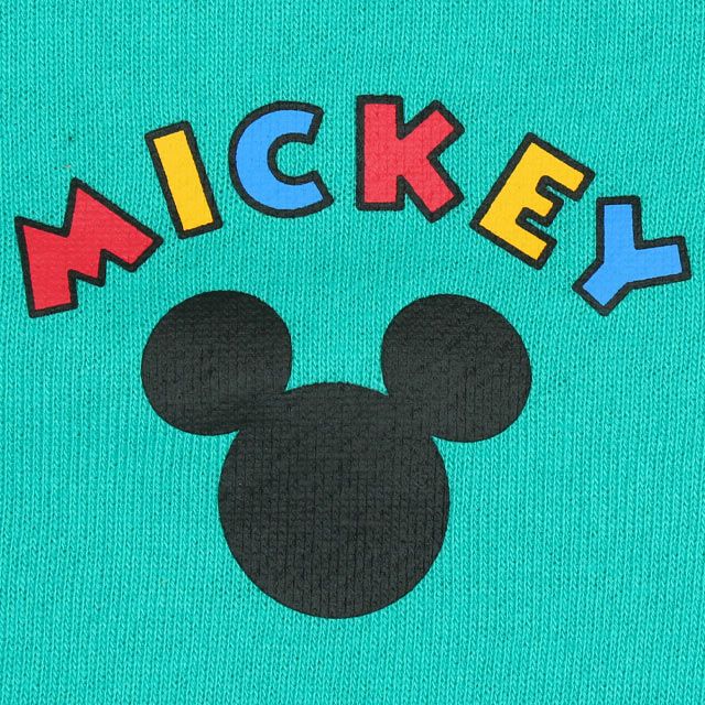 【ベビードール】ミッキー バックBIGロゴトレーナー 0128K / ベビーサイズ キッズ プルオーバー スウェット素材 フード無し 長袖