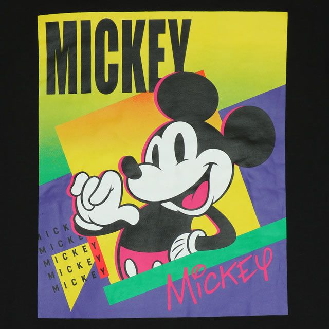 【ベビードール】ミッキー 親子お揃い バックキャラクタートレーナー 0129K / ベビーサイズ キッズ プルオーバー スウェット素材 フード無し 長袖