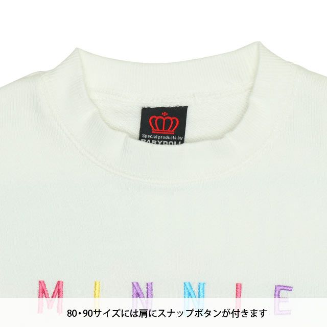 【ベビードール】ミッキー 親子お揃い バックキャラクタートレーナー 0129K / ベビーサイズ キッズ プルオーバー スウェット素材 フード無し 長袖