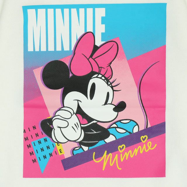 【ベビードール】ミニー 親子お揃い バックキャラクタートレーナー 0129A / ユニセックス 男女兼用 リンクコーデ ペアルック プルオーバー スウェット素材 長袖