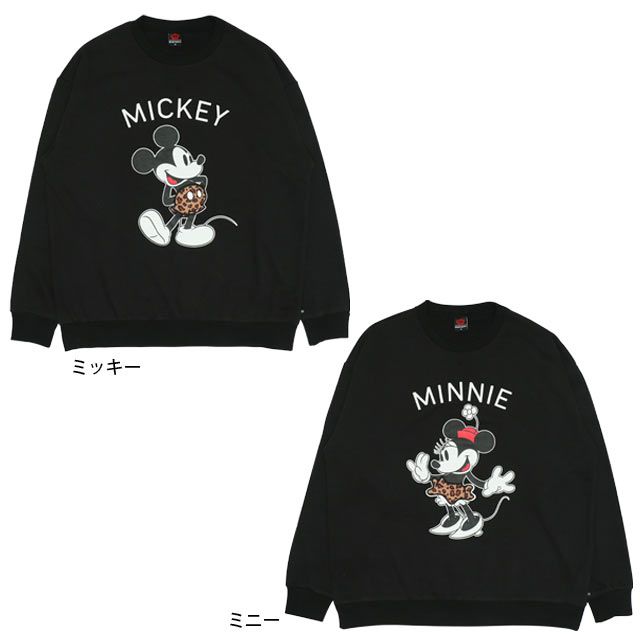 【ベビードール】ミニー 親子お揃い ヒョウ柄キャラクタートレーナー 0130A メンズ レディース