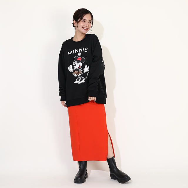 【ベビードール】ミニー 親子お揃い ヒョウ柄キャラクタートレーナー 0130A メンズ レディース