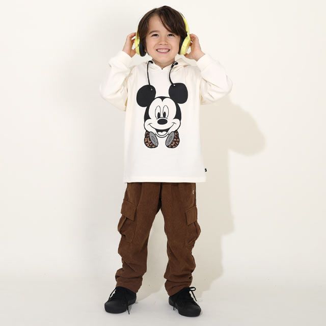 【ベビードール】ミッキー 親子お揃い BIGフェイスキャラクターパーカー 0131K 子供服 キッズ 男の子 女の子