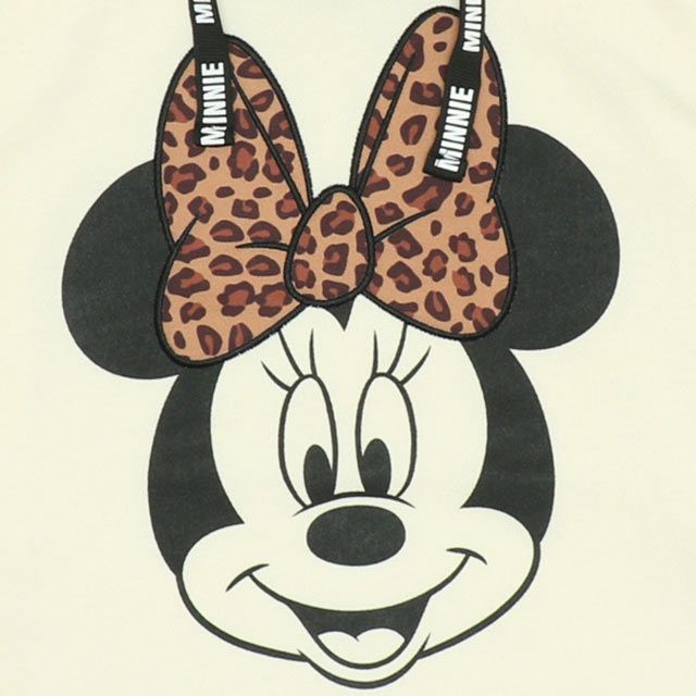 【ベビードール】ミニー 親子お揃い BIGフェイスキャラクターパーカー 0131K / ベビーサイズ キッズ リンクコーデ ペアルック 親子コーデ 長袖 トップス パーカー プルオーバー スウェット