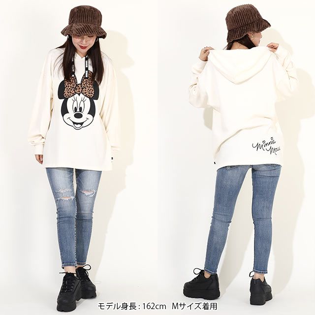 【ベビードール】ミニー 親子お揃い BIGフェイスキャラクターパーカー 0131A メンズ レディース