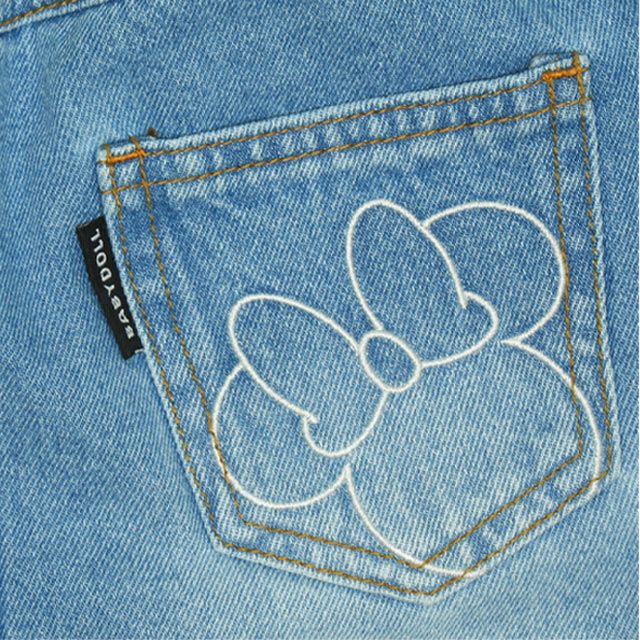 【ベビードール】ミニー アニマル柄ダメージデニムスカート 0134K 子供服 キッズ 男の子 女の子