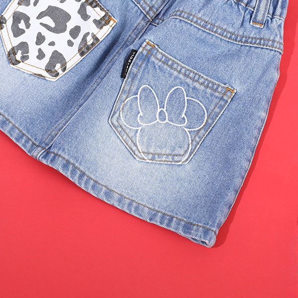 【ベビードール】ミニー アニマル柄ダメージデニムスカート 0134K 子供服 キッズ 男の子 女の子