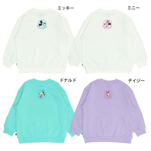【ベビードール】ミニー 親子お揃い BIGキャラクタートレーナー 0188K / ベビーサイズ キッズ リンクコーデ ペアルック 親子コーデ トップス 長袖 プルオーバー フード無し