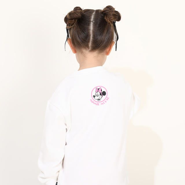 【ベビードール】ミニー 親子お揃い BIGキャラクタートレーナー 0188K / ベビーサイズ キッズ リンクコーデ ペアルック 親子コーデ トップス 長袖 プルオーバー フード無し
