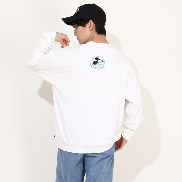 【ベビードール】ミッキー 親子お揃い BIGキャラクタートレーナー 0188A / 大人 ユニセックス 男女兼用 リンクコーデ ペアルック 親子コーデ トップス 長袖 プルオーバー フード無し