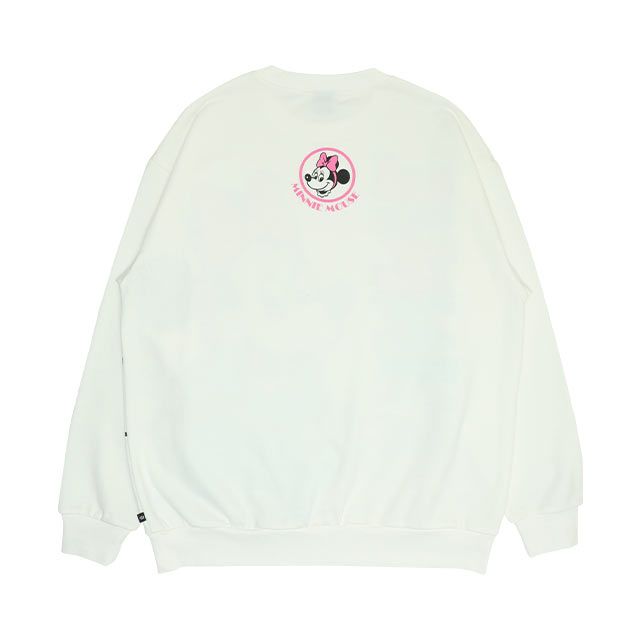 【ベビードール】ミニー 親子お揃い BIGキャラクタートレーナー 0188A / 大人 ユニセックス 男女兼用 リンクコーデ ペアルック 親子コーデ トップス 長袖 プルオーバー フード無し