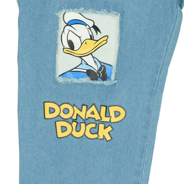 【ベビードール】ミッキー ドナルド クラッシュデニムロングパンツ 0189K / プルート ベビーサイズ キッズ ボトムス 長ズボン ジーパン ダメージ加工 ゆったり 楽ちん