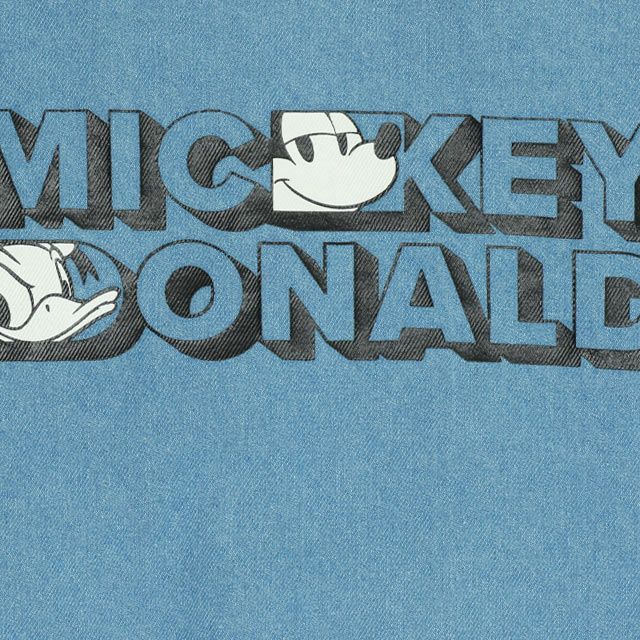 【ベビードール】ミッキー ドナルド キャラクター刺繍デニムジャケット 0191K / ベビーサイズ キッズ 長袖 アウター トップス 上着 ブルゾン 羽織り 軽アウター フード無し ジップアウター