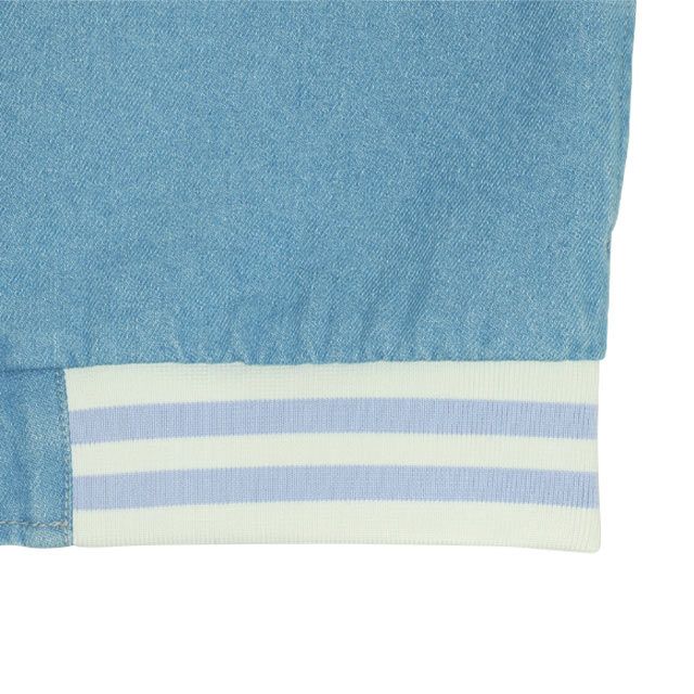 【ベビードール】ミッキー ドナルド キャラクター刺繍デニムジャケット 0191K / ベビーサイズ キッズ 長袖 アウター トップス 上着 ブルゾン 羽織り 軽アウター フード無し ジップアウター