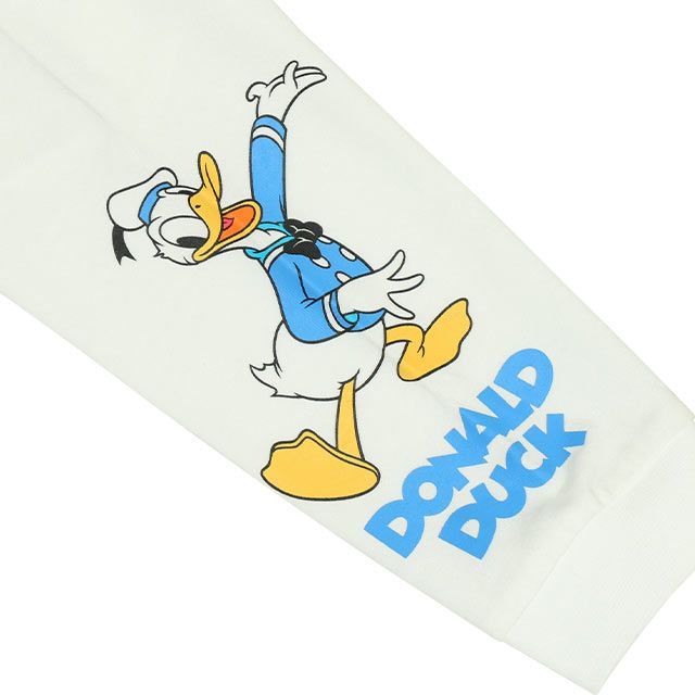 【ベビードール】ミッキー ドナルド デニムドッキングロンパース 0195B / ベビー服 リンクコーデ ペアルック 親子コーデ つなぎ 長袖 ボディ肌着 出産祝い 贈り物 プレゼント 天竺素材