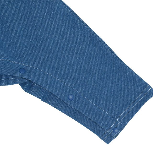 【ベビードール】ミッキー ドナルド デニムドッキングロンパース 0195B / ベビー服 リンクコーデ ペアルック 親子コーデ つなぎ 長袖 ボディ肌着 出産祝い 贈り物 プレゼント 天竺素材