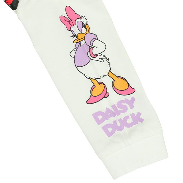 【ベビードール】ミニー デイジー デニムドッキングロンパース 0195B / ベビー服 リンクコーデ ペアルック 親子コーデ つなぎ 長袖 ボディ肌着 出産祝い 贈り物 プレゼント 天竺素材