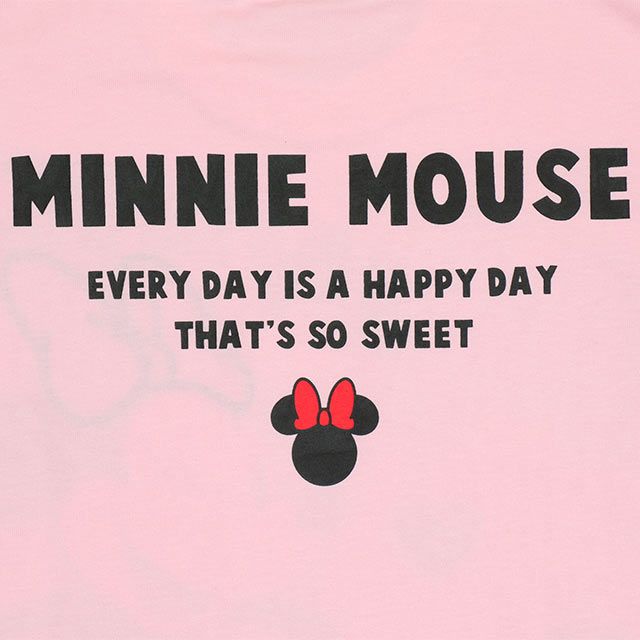 【ベビードール】ミニー デニム貼付ロンT 0196K / ベビーサイズ キッズ トップス 長袖 クルーネック カットソー 天竺素材