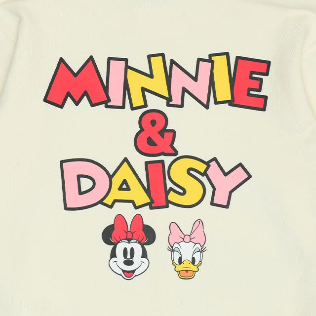 【ベビードール】ミニー デイジー 親子お揃い デニムポケットパーカー 0197K / ベビーサイズ キッズ リンクコーデ ペアルック 親子コーデ トップス 長袖 プルオーバー スウェット 肩落ちデザイン ドロップショルダー