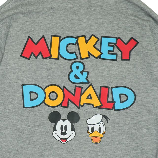 【ベビードール】ミッキー ドナルド 親子お揃い デニムポケット パーカー 0197A / 大人 ユニセックス 男女兼用 リンクコーデ ペアルック 親子コーデ 長袖 トップス トレンド プルオーバー スウェット 肩落ちデザイン ドロップショルダー