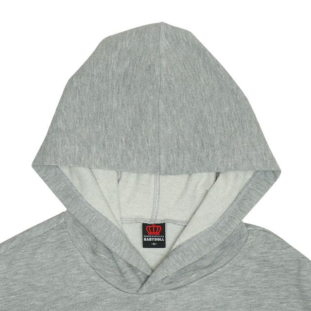 【ベビードール】ミッキー ドナルド 親子お揃い デニムポケット パーカー 0197A / 大人 ユニセックス 男女兼用 リンクコーデ ペアルック 親子コーデ 長袖 トップス トレンド プルオーバー スウェット 肩落ちデザイン ドロップショルダー