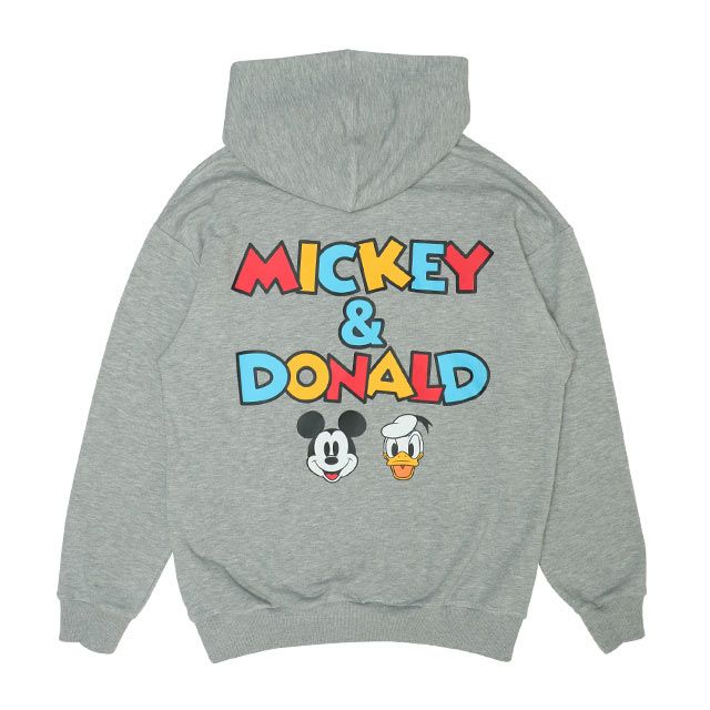 【ベビードール】ミッキー ドナルド 親子お揃い デニムポケット パーカー 0197A / 大人 ユニセックス 男女兼用 リンクコーデ ペアルック 親子コーデ 長袖 トップス トレンド プルオーバー スウェット 肩落ちデザイン ドロップショルダー