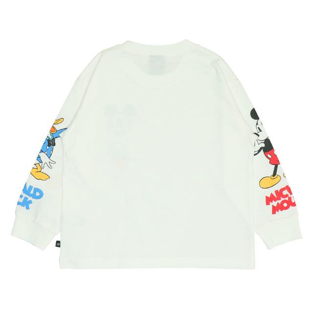 【ベビードール】ミッキー ドナルド 親子お揃い 袖キャラクタ ーロンT 0199K / ベビーサイズ キッズ リンクコーデ ペアルック 親子コーデ トップス 長袖 クルーネック カットソー 天竺素材