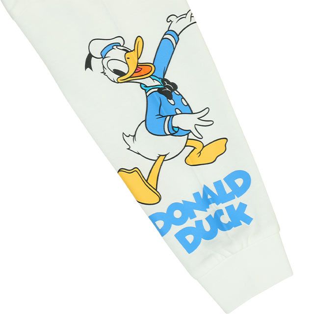 【ベビードール】ミッキー ドナルド 親子お揃い 袖キャラクタ ーロンT 0199K / ベビーサイズ キッズ リンクコーデ ペアルック 親子コーデ トップス 長袖 クルーネック カットソー 天竺素材