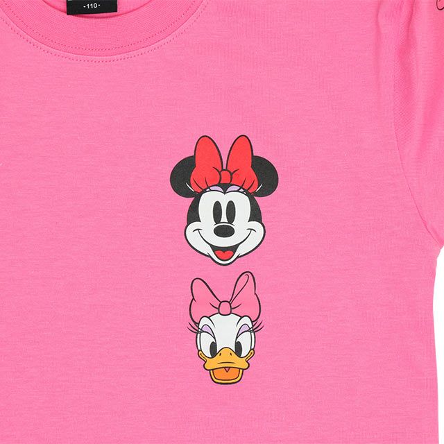 【ベビードール】ミニー デイジー 親子お揃い 袖キャラクタ ーロンT 0199K / ベビーサイズ キッズ リンクコーデ ペアルック 親子コーデ トップス 長袖 クルーネック カットソー 天竺素材