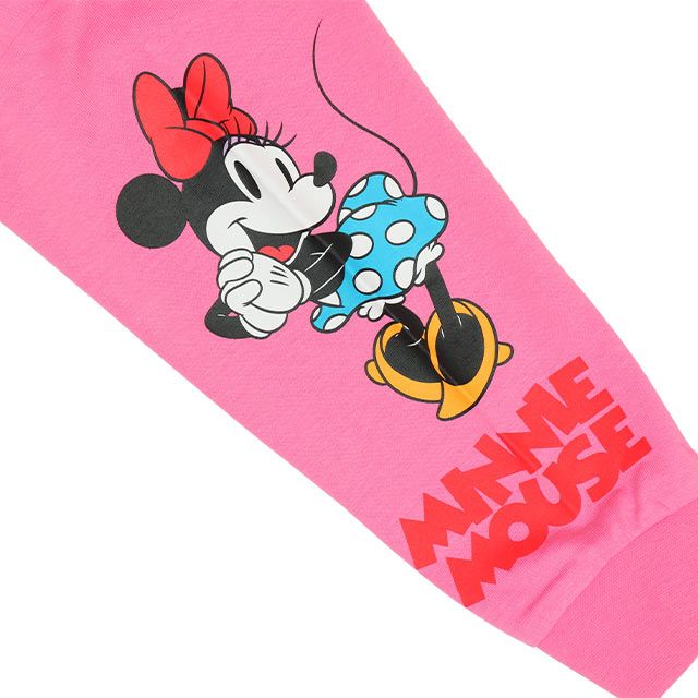 【ベビードール】ミニー デイジー 親子お揃い 袖キャラクタ ーロンT 0199K / ベビーサイズ キッズ リンクコーデ ペアルック 親子コーデ トップス 長袖 クルーネック カットソー 天竺素材