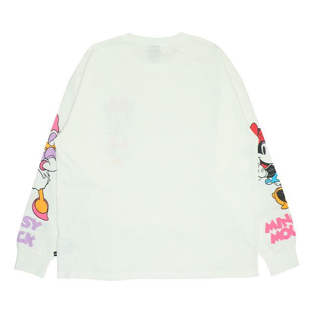 【ベビードール】ミニー デイジー 親子お揃い 袖キャラクタ ーロンT 0199A / 大人 ユニセックス 男女兼用 リンクコーデ ペアルック 親子コーデ トップス 長袖 クルーネック カットソー 天竺素材