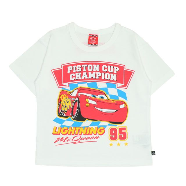 【ベビードール】カーズ BIGフェイスTシャツ 0216K / ライトニング・マックィーン ベビーサイズ キッズ トップス 半袖 クルーネック カットソー 天竺素材