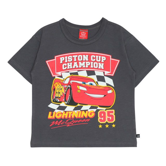 【ベビードール】カーズ BIGフェイスTシャツ 0216K / ライトニング・マックィーン ベビーサイズ キッズ トップス 半袖 クルーネック カットソー 天竺素材