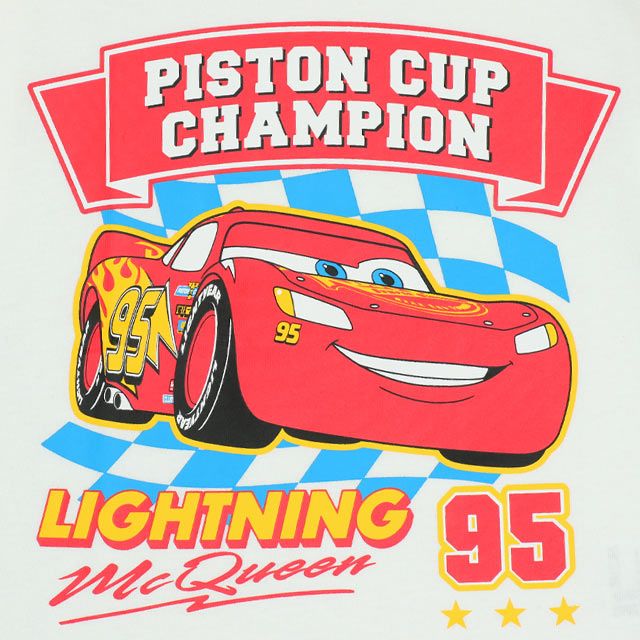 【ベビードール】カーズ BIGフェイスTシャツ 0216K / ライトニング・マックィーン ベビーサイズ キッズ トップス 半袖 クルーネック カットソー 天竺素材