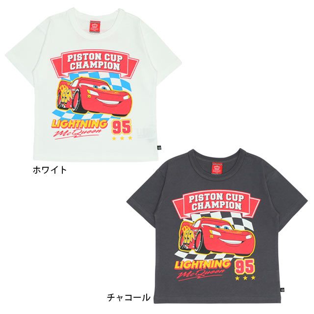 【ベビードール】カーズ BIGフェイスTシャツ 0216K / ライトニング・マックィーン ベビーサイズ キッズ トップス 半袖 クルーネック カットソー 天竺素材
