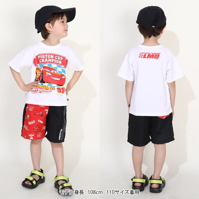 【ベビードール】カーズ BIGフェイスTシャツ 0216K / ライトニング・マックィーン ベビーサイズ キッズ トップス 半袖 クルーネック カットソー 天竺素材